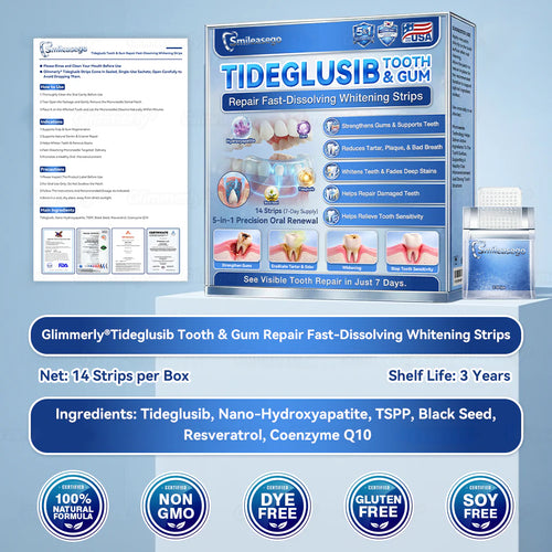 Your Smile~ Smileasego® 𝑇𝑖𝑑𝑒𝑔𝑙𝑢𝑠𝑖𝑏 𝑇𝑜𝑜𝑡ℎ & 𝐺𝑢𝑚 𝑅𝑒𝑝𝑎𝑖𝑟 𝐹𝑎𝑠𝑡-𝐷𝑖𝑠𝑠𝑜𝑙𝑣𝑖𝑛𝑔 𝑊ℎ𝑖𝑡𝑒𝑛𝑖𝑛𝑔 𝑆𝑡𝑟𝑖𝑝𝑠  (𝟓-𝐢𝐧-𝟏 💎 𝐑𝐞𝐛𝐮𝐢𝐥𝐝 𝐄𝐧𝐚𝐦𝐞𝐥 & 𝐃𝐞𝐧𝐭𝐢𝐧 • 𝐒𝐭𝐫𝐞𝐧𝐠𝐭𝐡𝐞𝐧 𝐆𝐮𝐦𝐬 • 𝐄𝐫𝐚𝐝𝐢𝐜𝐚𝐭𝐞 𝐓𝐚𝐫𝐭𝐚𝐫 & 𝐎𝐝𝐨𝐫 • 𝐖𝐡𝐢𝐭𝐞𝐧𝐢𝐧𝐠 • 𝐒𝐭𝐨𝐩 𝐓𝐨𝐨𝐭𝐡 𝐒𝐞𝐧𝐬𝐢𝐭𝐢𝐯𝐢𝐭𝐲)